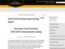 Tablet Screenshot of catalog.kennesaw.edu